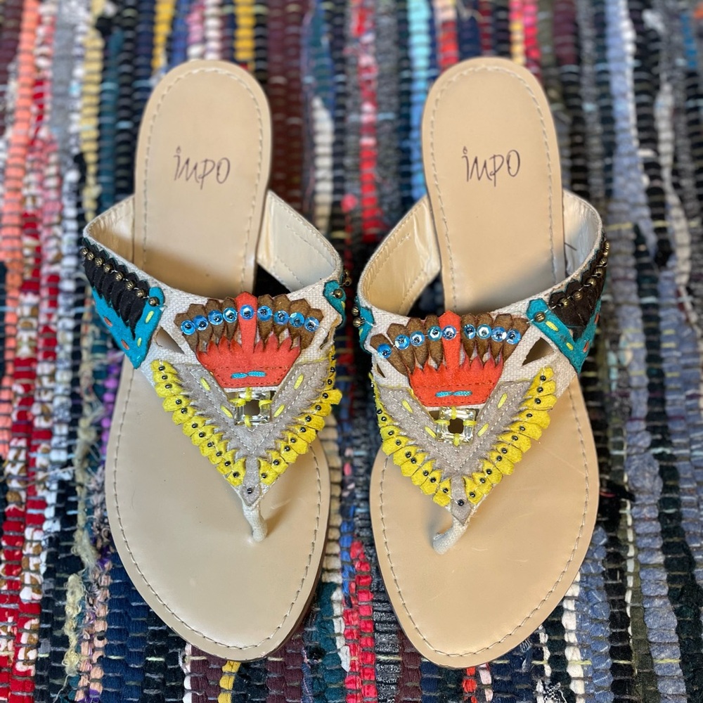 Impo | Size 8 | Leather Mule | Radical | Sandals | Colorful